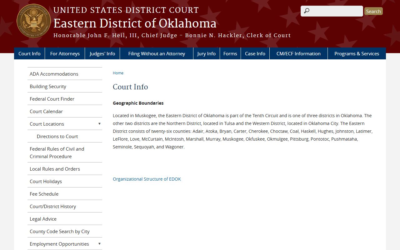 Latimer County District Court within the Eastern District of Oklahoma