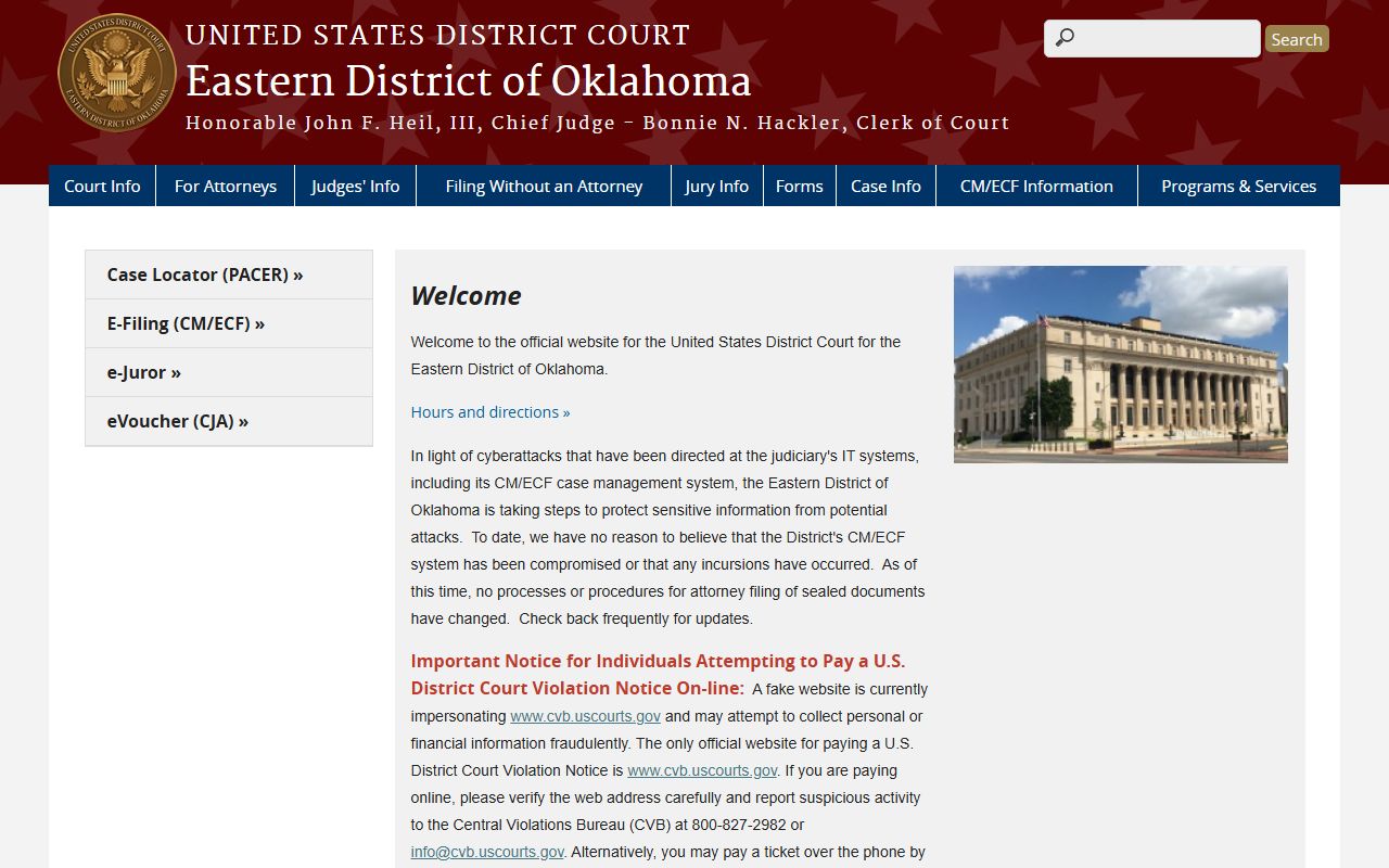 Latimer County District Court and the federal U.S. District Court