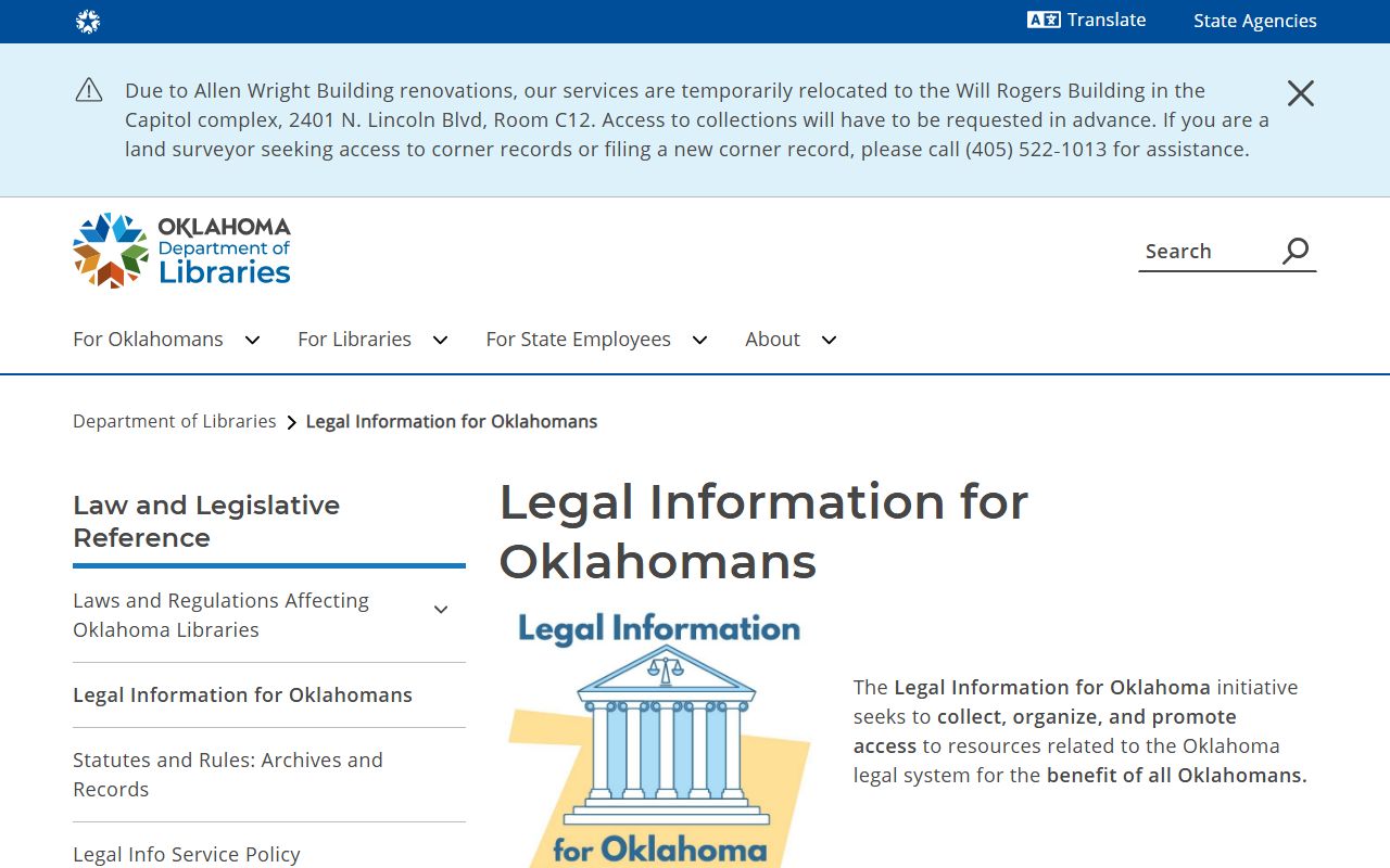 Oklahoma legal resources and court forms used for Latimer County probate records