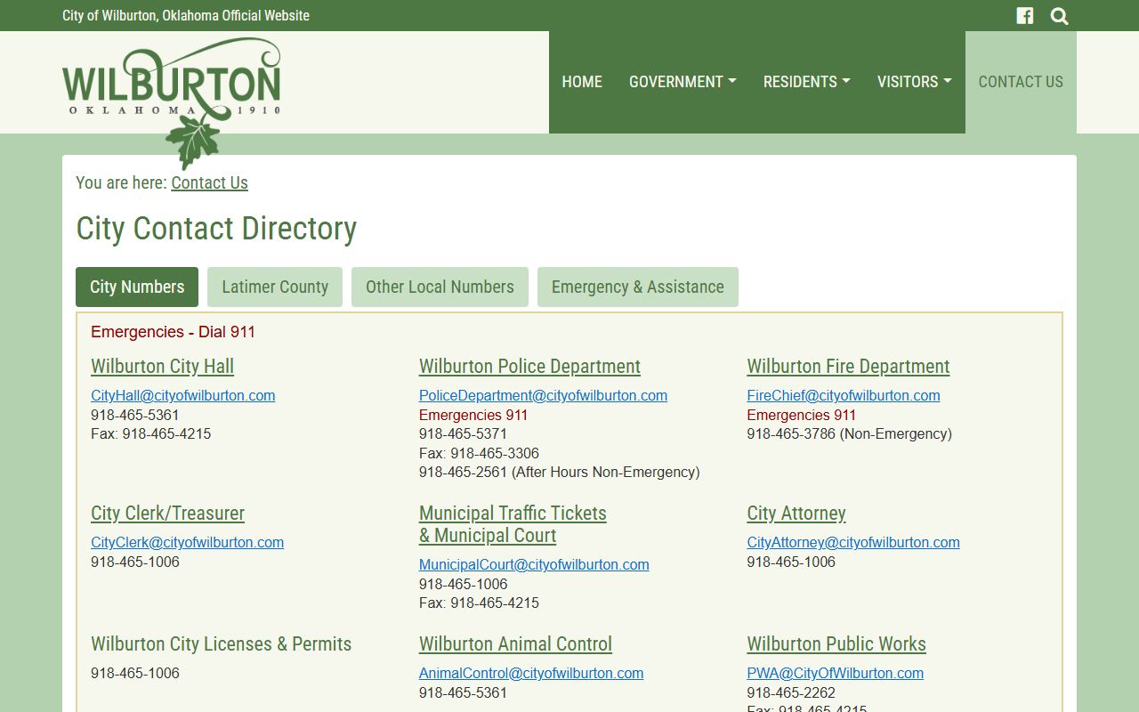 Latimer County contact directory for checking warrant record details
